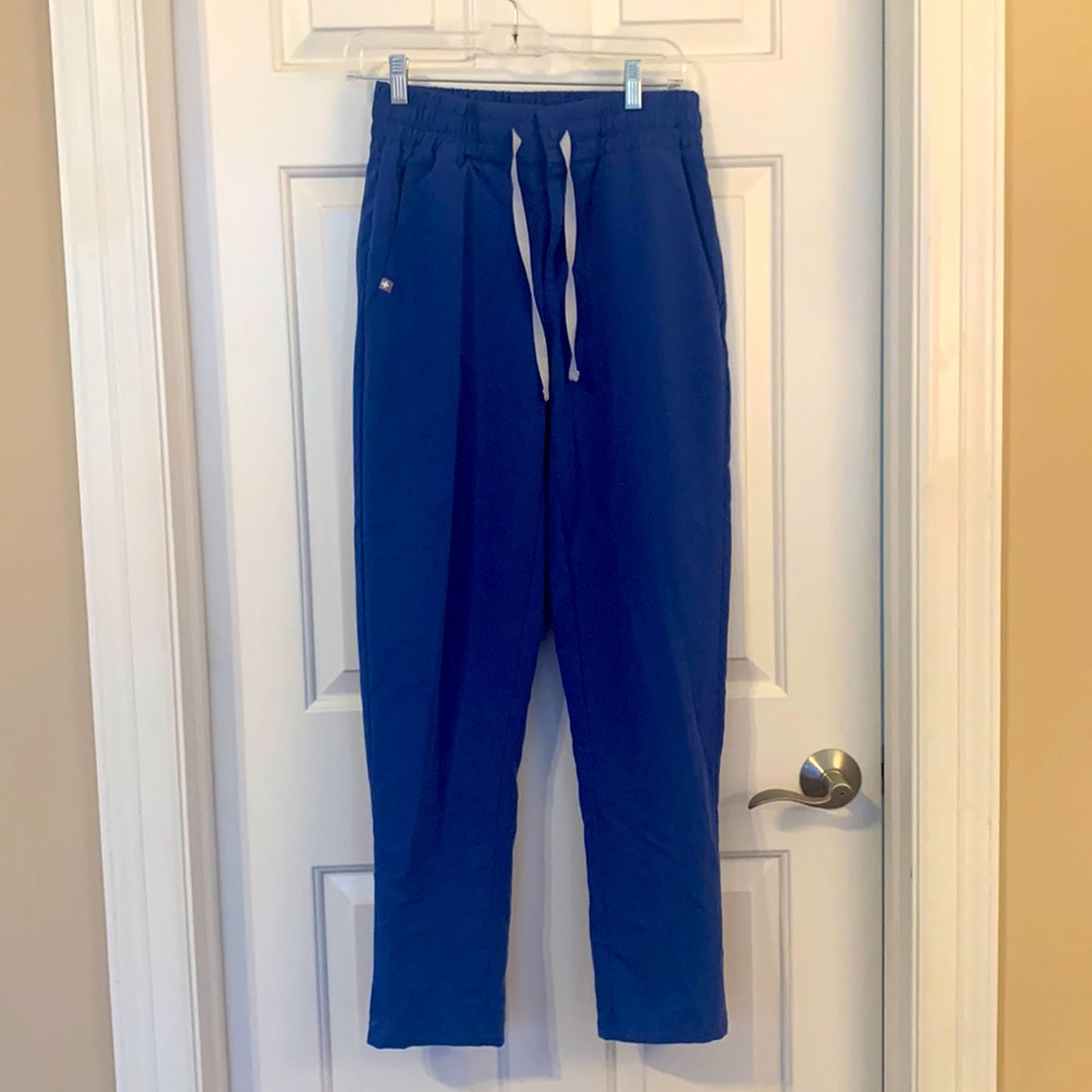 Small/Petite Length Royal Blue Yola High Waisted Figs Scrub Pants